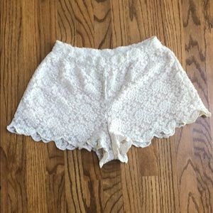 Free People Scalloped Lace Shorts